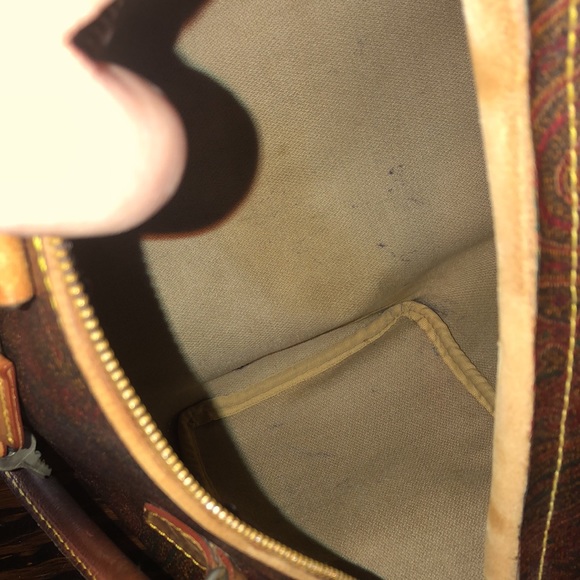 W ETRO Red Paisley Boston Travel Bag Speedy 30 Top Handle Tote Lock and Keys - Picture 17 of 17